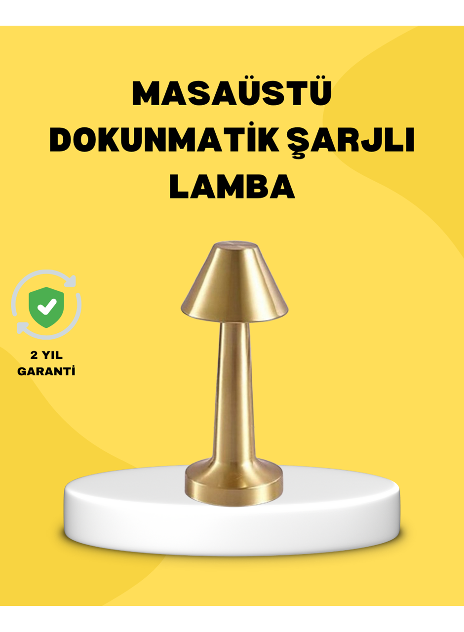 Kablosuz LED Masa Lambası 1800mAh 3 Renk Aydınlatma Dokunmatik