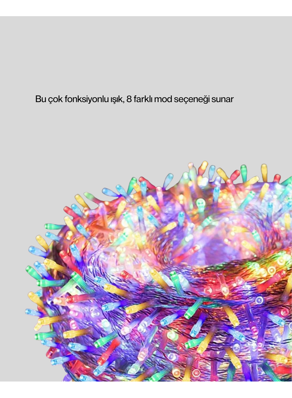 Dekoratif Peri Led 5 m 50 Ampullü Şeffaf Kablo Aydınlatma