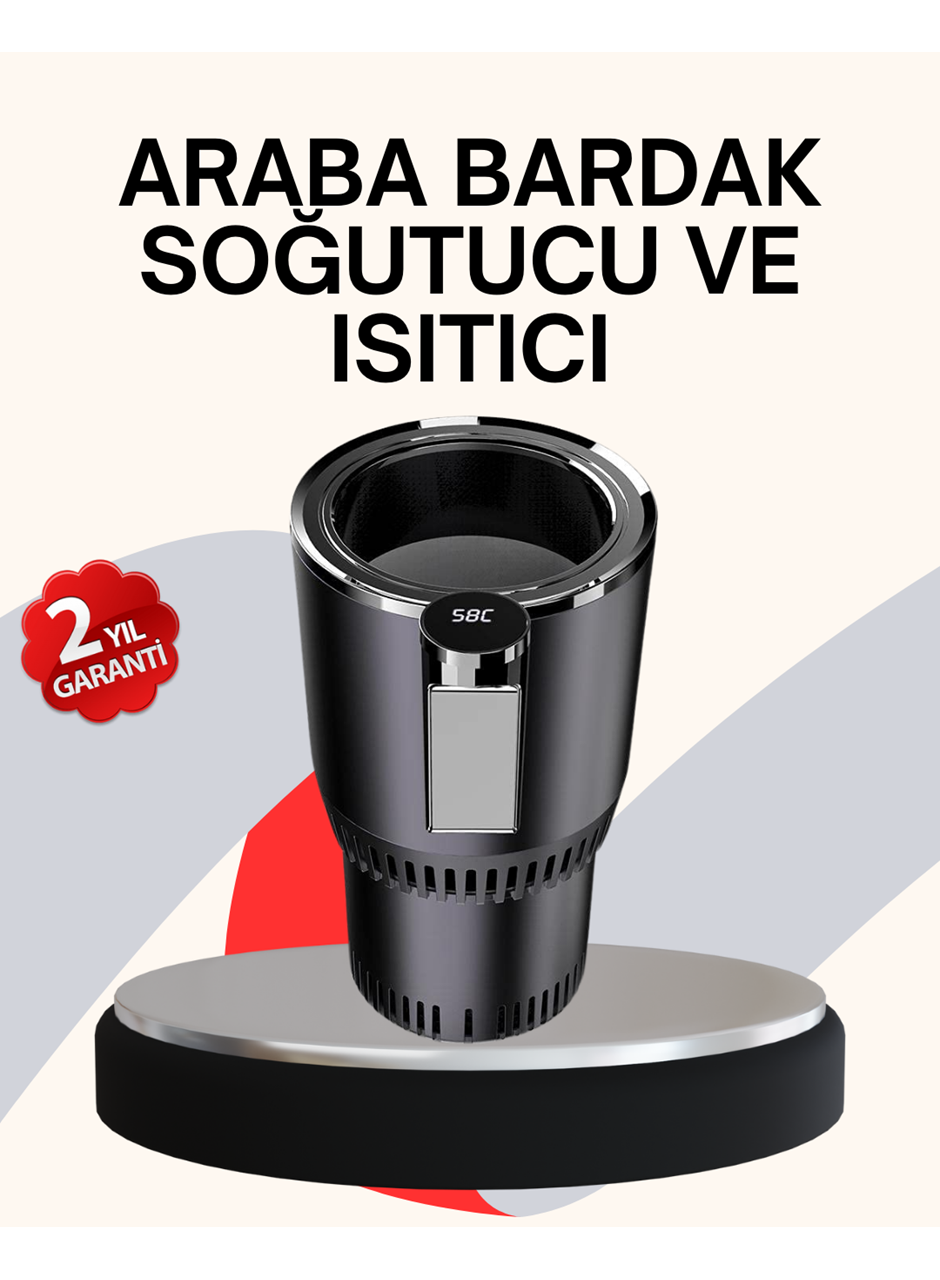 Araba Bardaklığı Isıtma Soğutma Ayarlı Çakmak Girişli Akıllı Model