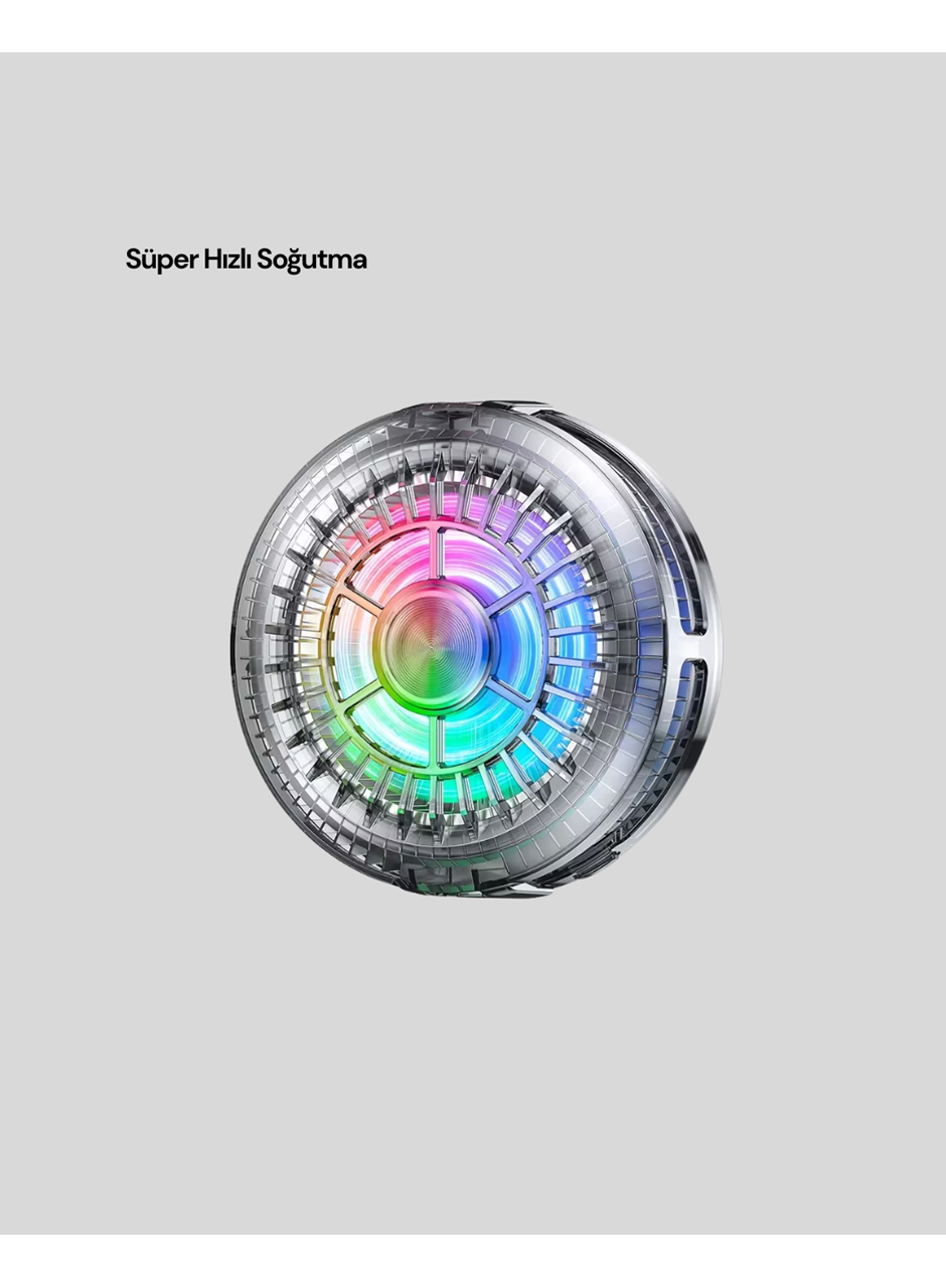 RGB LED Telefon Soğutucu Fan Yüksek Hızlı Soğutma Oyuncu Cooler