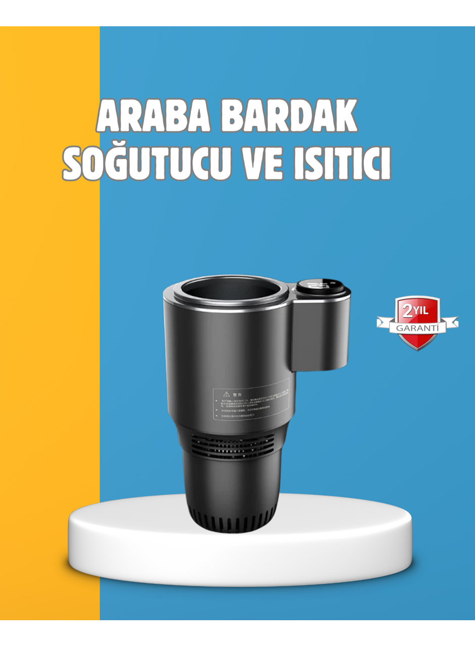 Dijital Ekranlı Akıllı Bardaklık Araç İçi Termal Isıtıcı Soğutucu