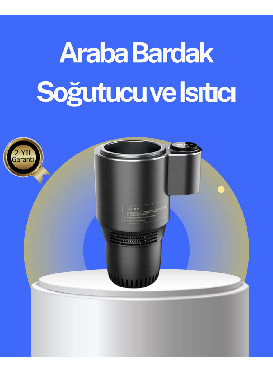 Araç İçi Isıtıcı Soğutucu Bardaklık 60°C Isıtma -4°C Soğutma