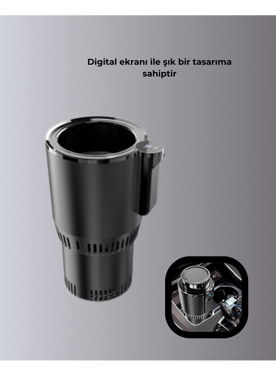 Araç İçi Isıtıcı Soğutucu Bardaklık 60°C Isıtma -4°C Soğutma