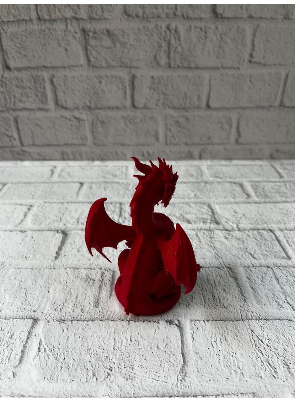 Kırmızı Ejderha Biblo 12 cm Dekoratif Fantastik Obje Hediyelik Süs Eşyası