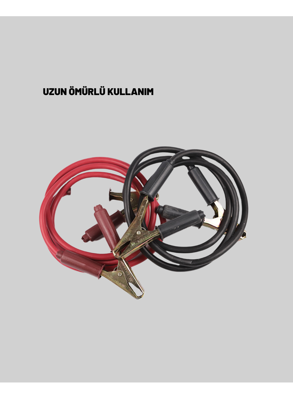 1200A Güçlü Akü Takviye Kablosu 2m Büyük Maşalı Acil Yardım