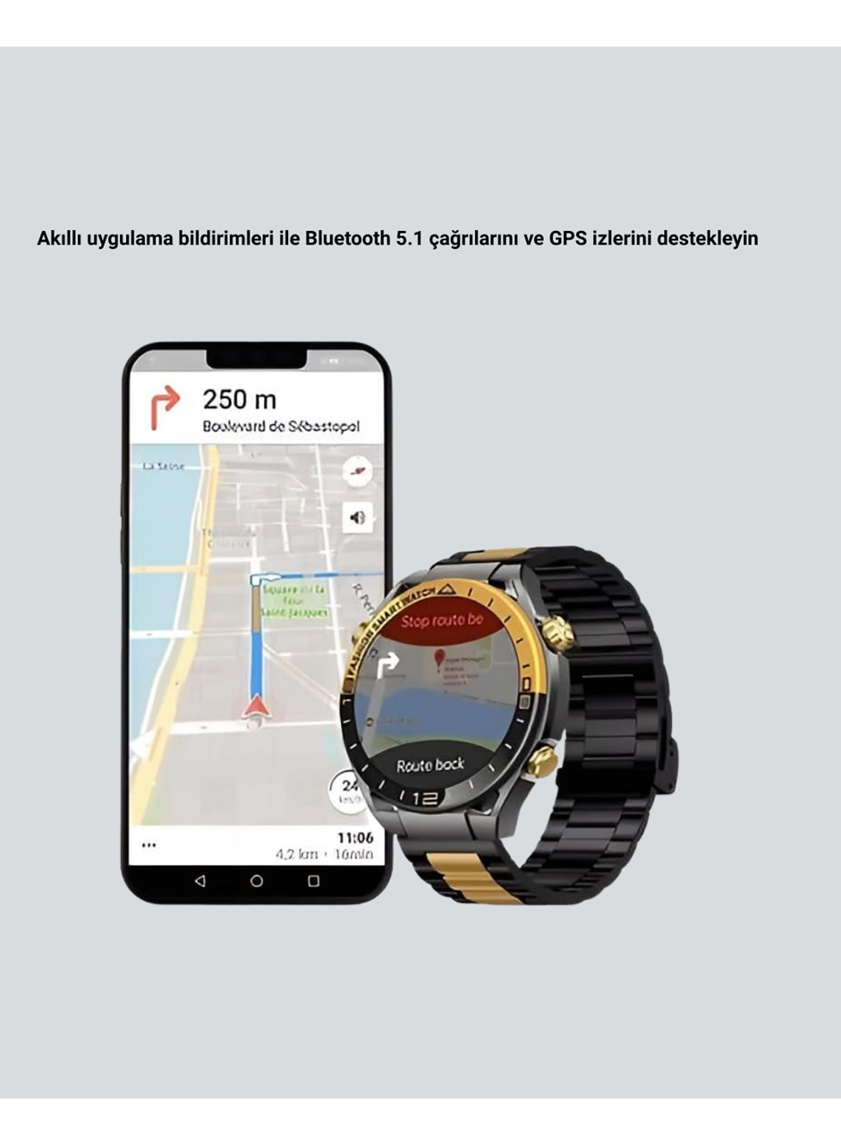 Amoled Ekran Akıllı Saat Uyku Nabız Adım Ölçer Su Geçirmez