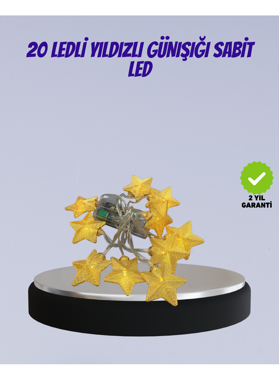 Yıldız Figürlü Led Şerit Işık 5m İç Mekan Dekor Aydınlatma