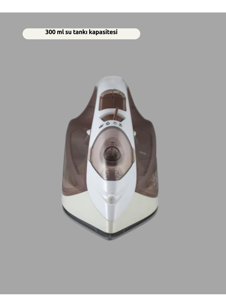 Buharlı Ütü 2200W Kireç Önleyici Self Clean Damlatmaz Kahverengi