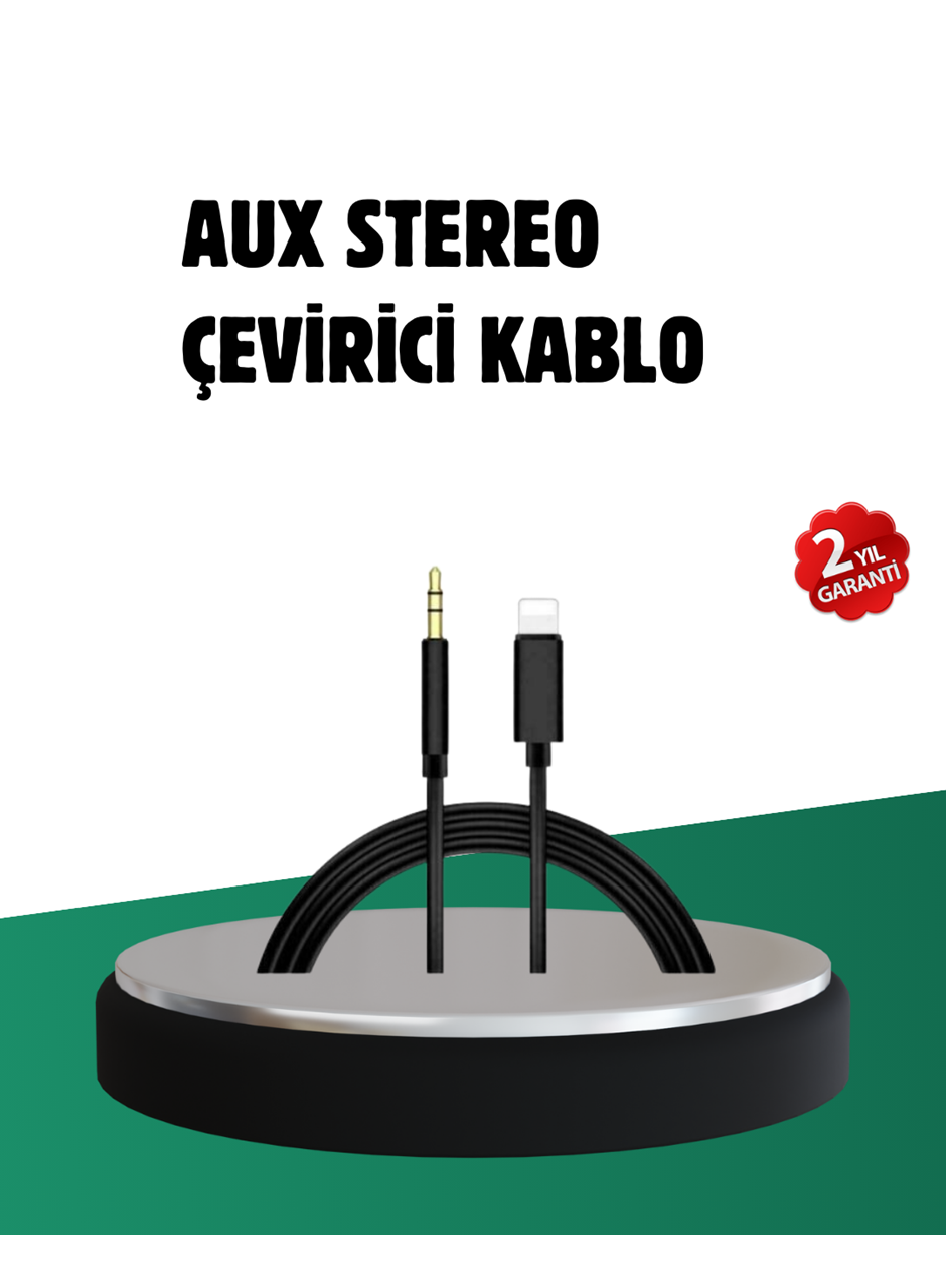 iPhone Uyumlu Lightning – 3.5mm Aux Adaptör Kablo Stereo Ses Aktarım