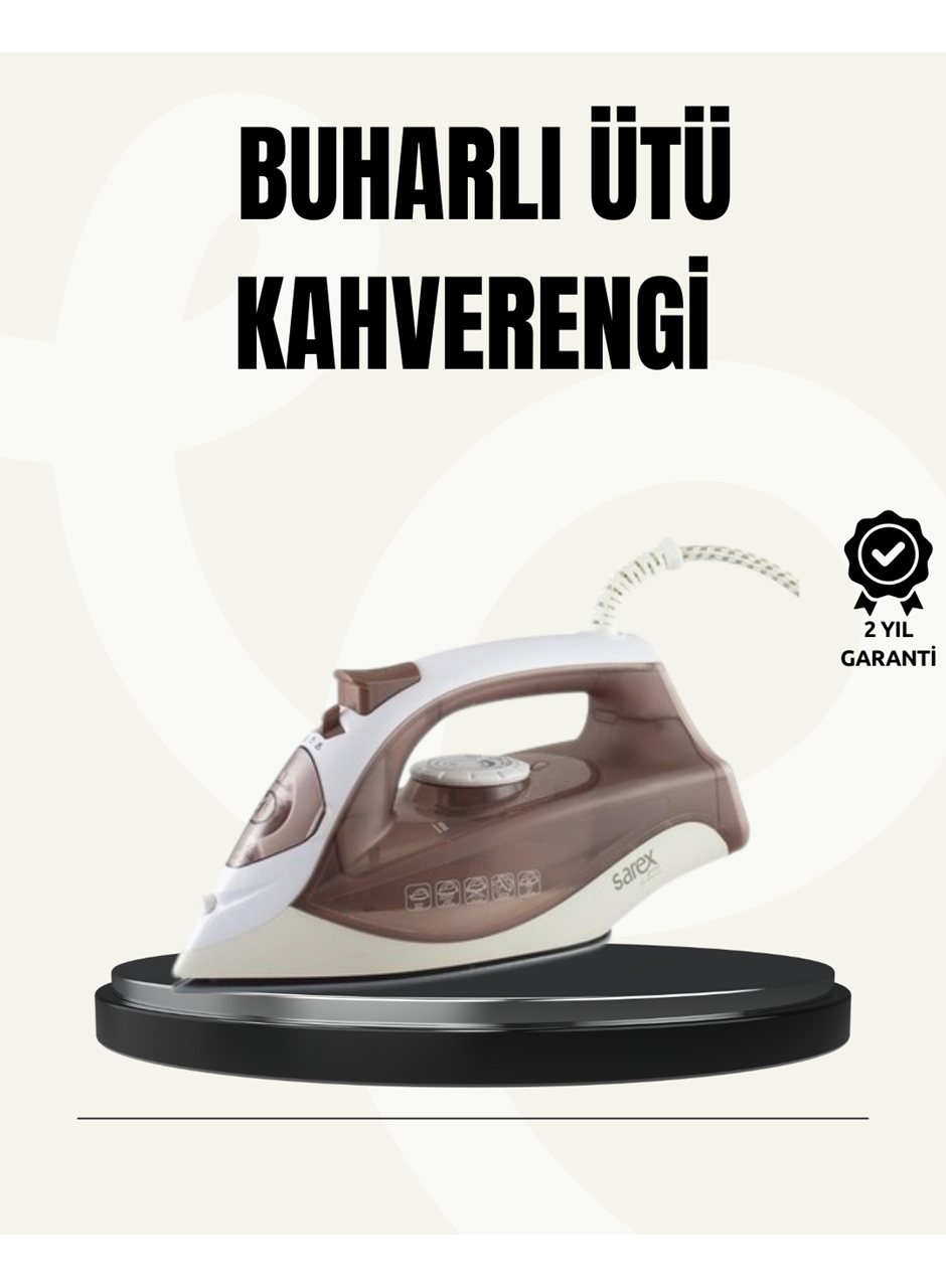 Buharlı Ütü 2200W Seramik Taban 300 ml Kahverengi Dikey Ütüleme