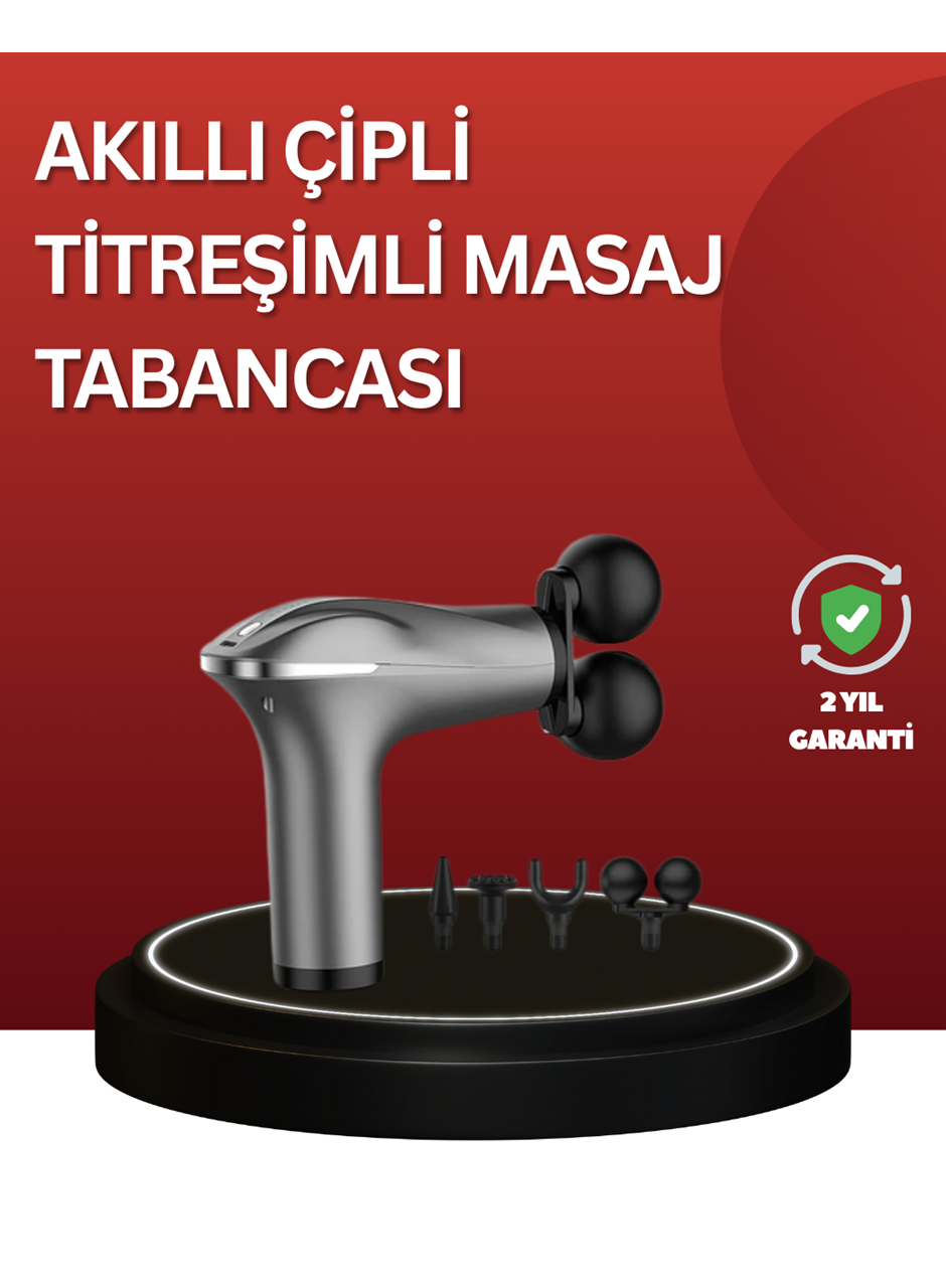 Çok Fonksiyonlu 4 Başlıklı Şarjlı Masaj Aleti Kas Ağrısı Rahatlatıcı