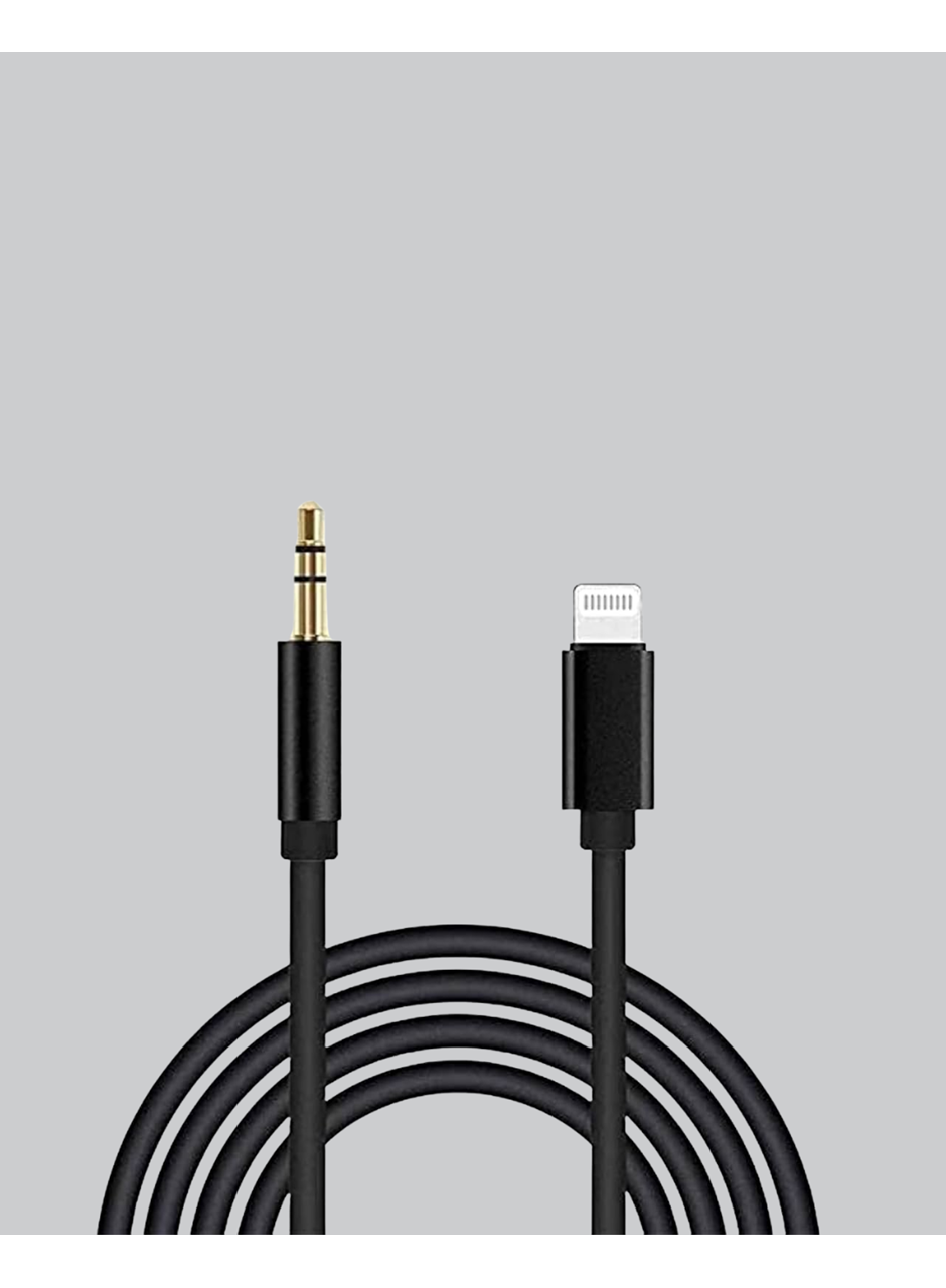 Lightning to 3.5mm Aux Ses Dönüştürücü Kablo 1 Metre Stereo Uyumlu