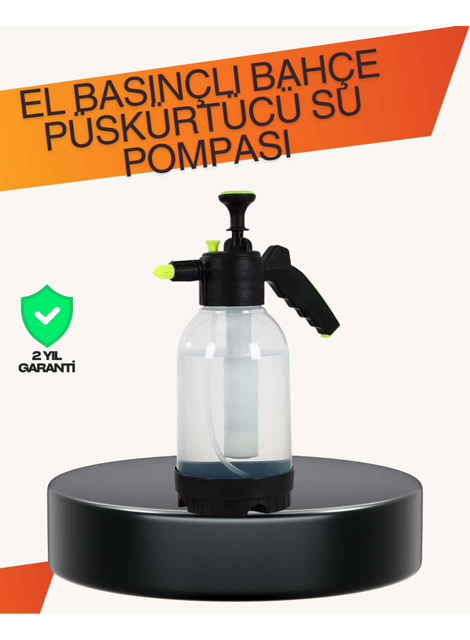 Manuel Köpük Üreten Basınçlı Sprey Şişesi 2L Temizlik ve Oto Yıkama