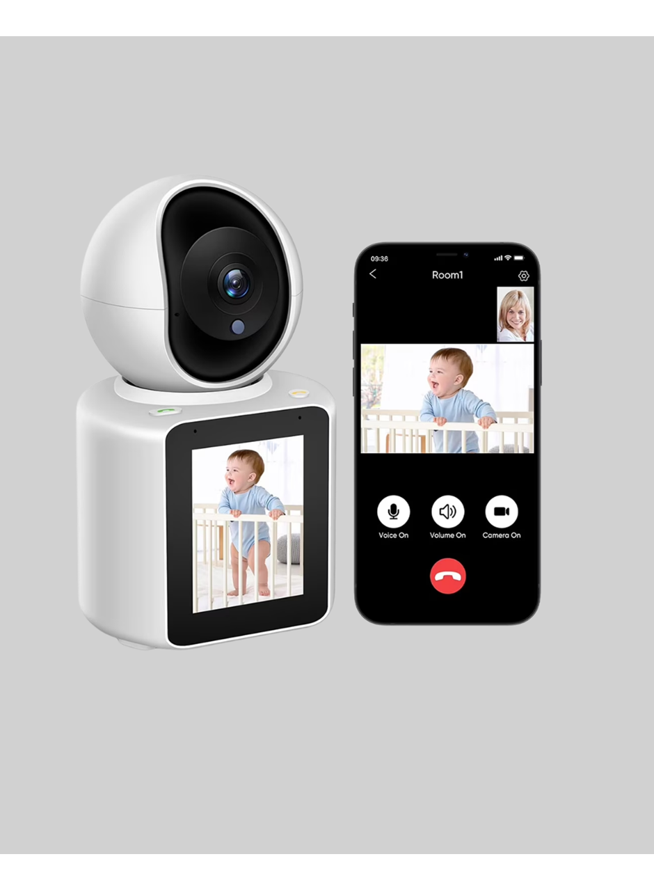 2K HD Bebek ve Yaşlı Takip Kamerası Çift Yönlü Görüş Akıllı Uyarılı
