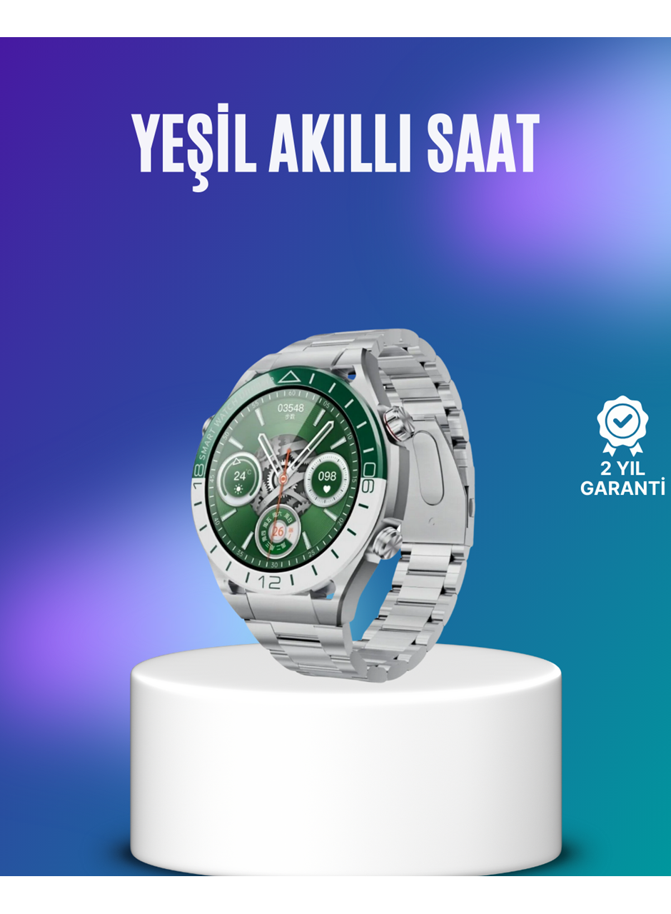 Harita Görüntüleme Özellikli Amoled Akıllı Saat 3 Kayışlı Fitness Takipli