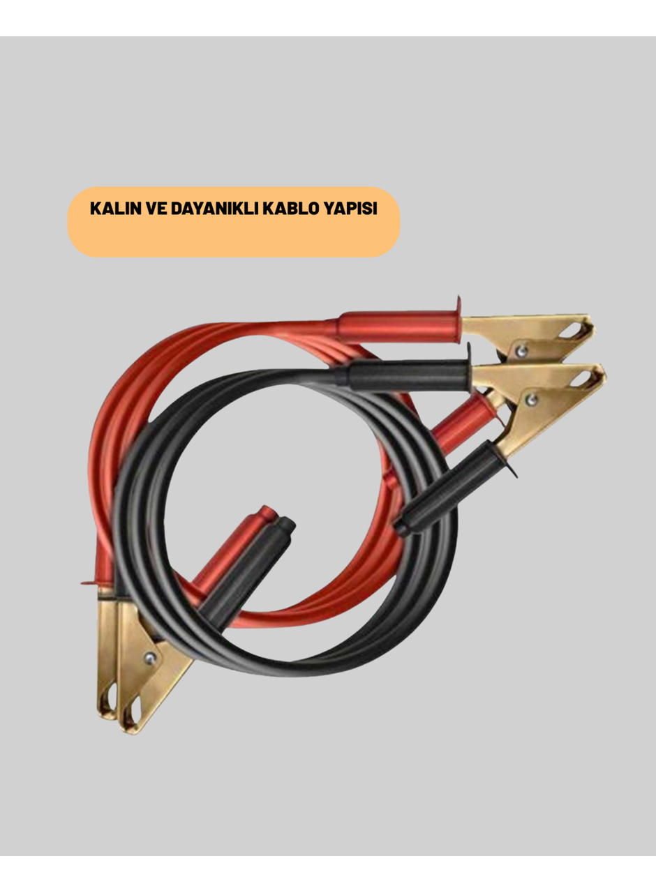 1200A Takviye Kablosu Araç Acil Yardım 2 Metre Güçlü Maşa