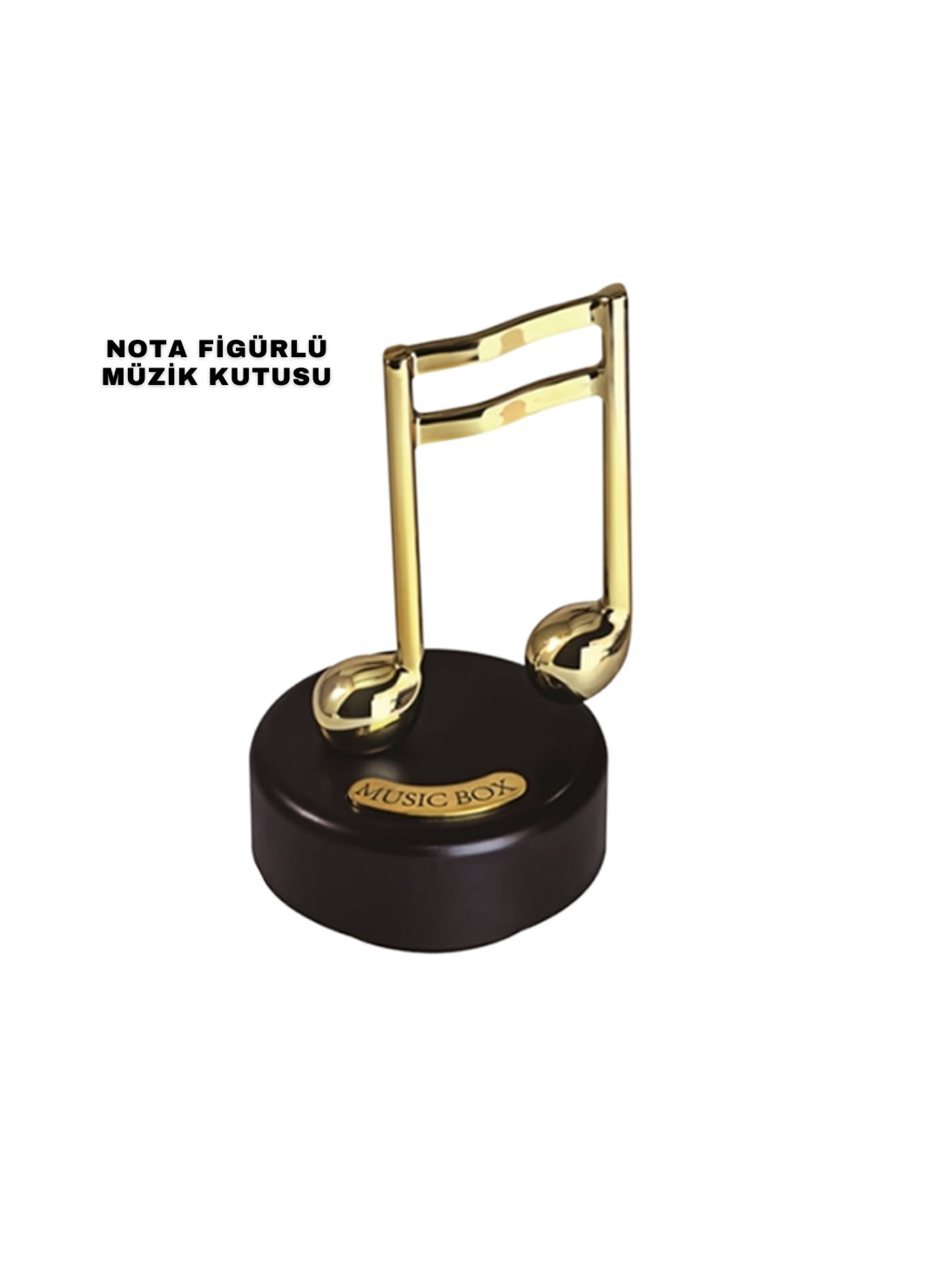Altın Nota Figürlü Müzik Kutusu