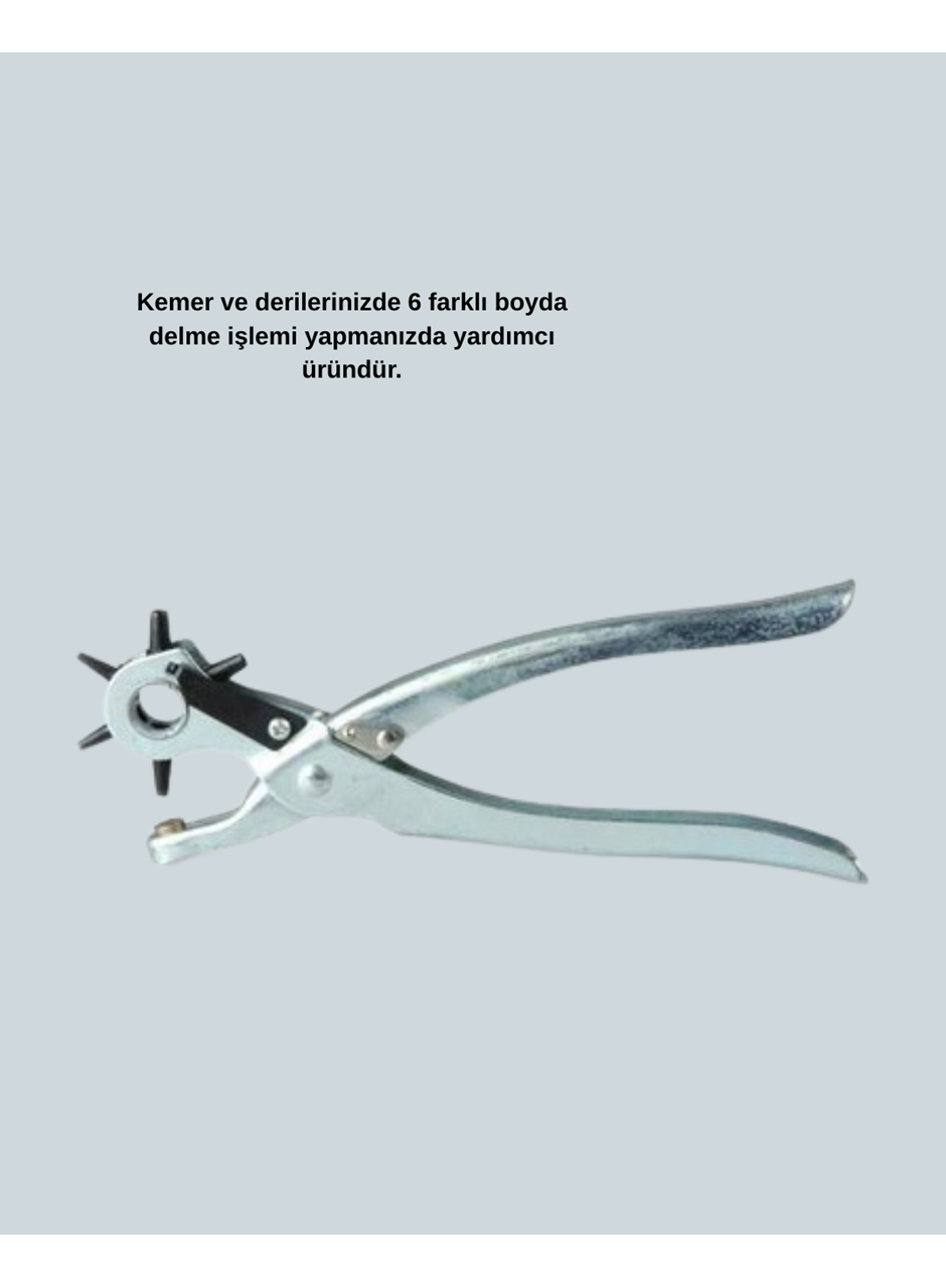 Metal Gövdeli Ayarlanabilir Deri Delme Pensesi 2.5–5 mm Delik Açma Aracı