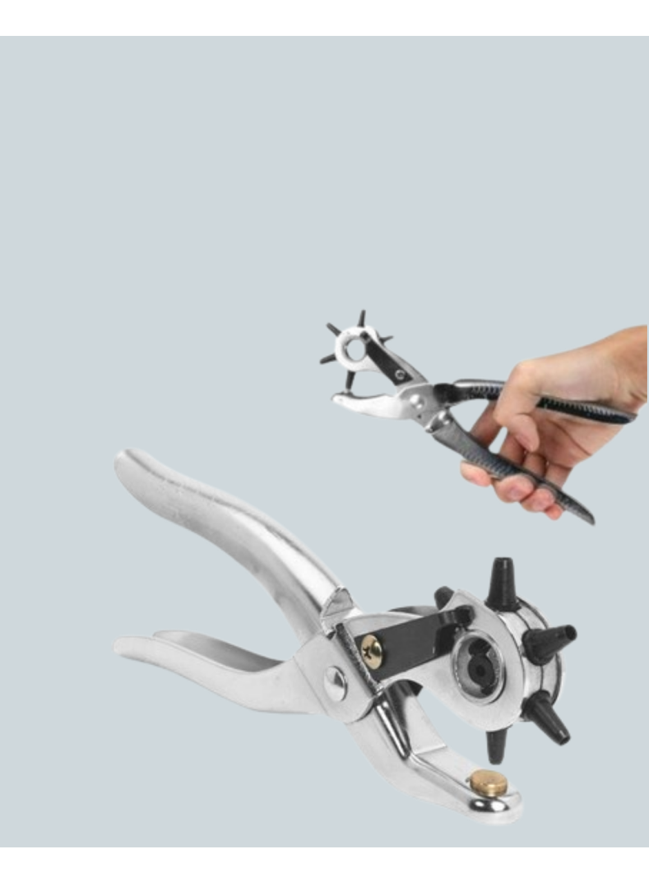 Metal Gövdeli Ayarlanabilir Deri Delme Pensesi 2.5–5 mm Delik Açma Aracı