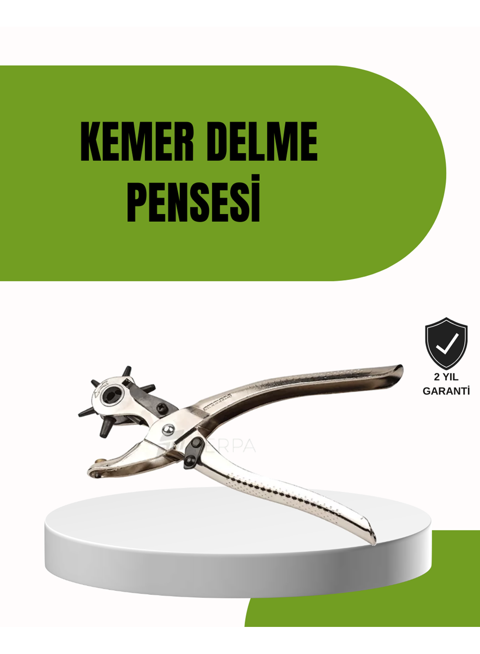 Deride Kemer Çanta Ayakkabı Delme Pensesi 6 Uçlu Döner Başlıklı Tamir Aleti