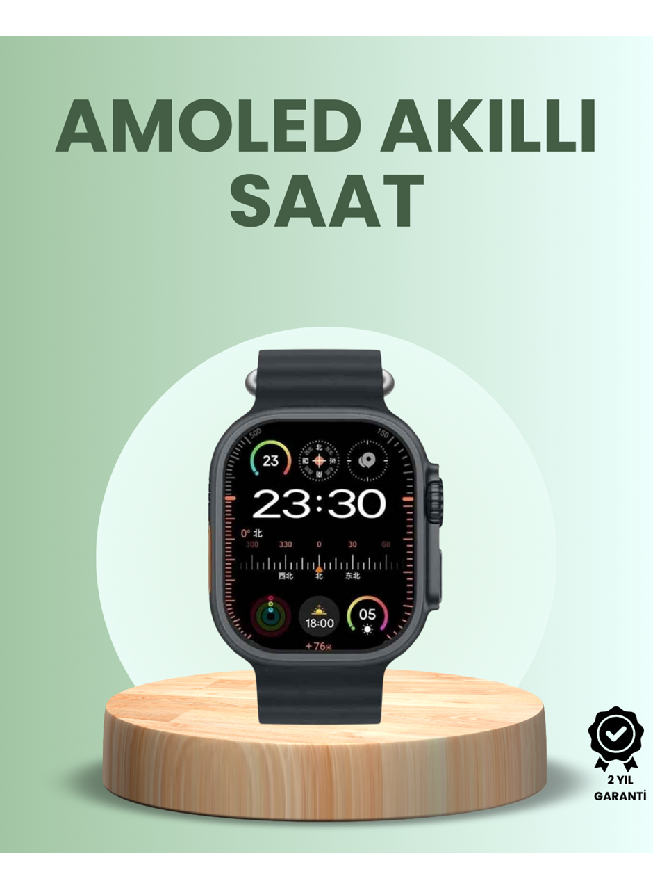 Ultra Akıllı Saat AMOLED Display 15 Gün Dayanıklı Batarya