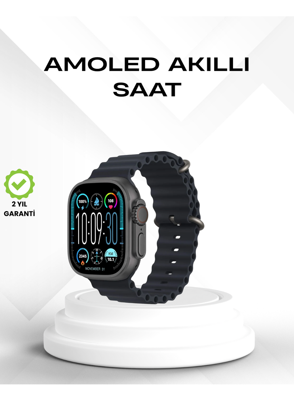 AMOLED Akıllı Saat Bluetooth Arama Su Geçirmez