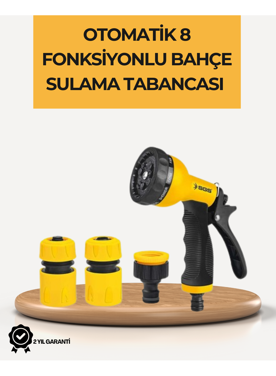 8 Modlu Bahçe Sulama Tabancası Seti Bitki Çiçek Araç Temizleme