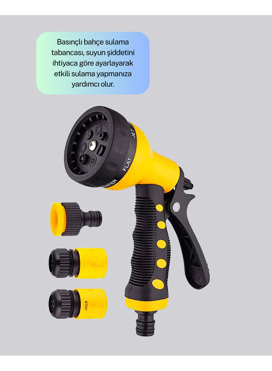 Çok Fonksiyonlu Bahçe Sulama Tabancası Ergonomik Basınçlı Sprey
