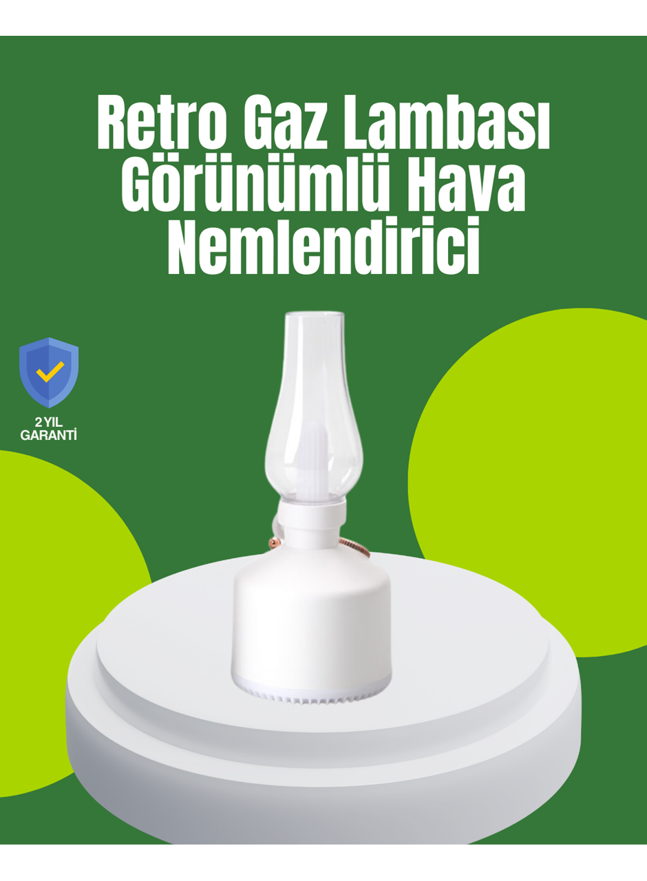 USB Şarjlı Retro Gaz Lambası Hava Nemlendirici Led Atmosfer Işıklı