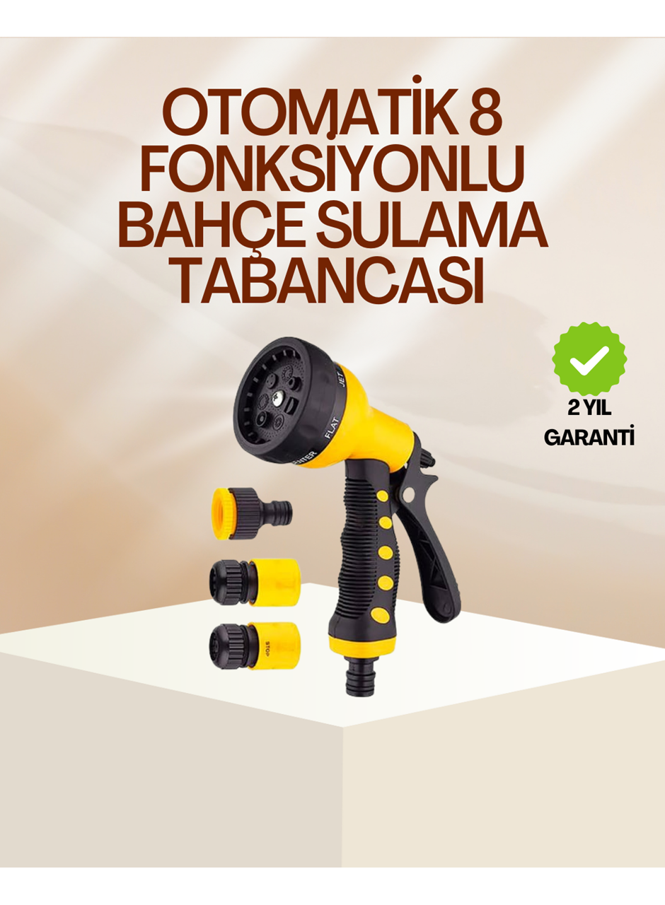 8 Fonksiyonlu Bahçe Sulama Tabancası Seti Çok Amaçlı Hortum Ucu