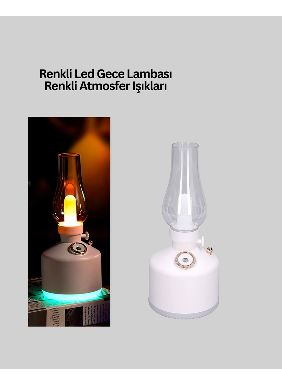 USB Şarjlı Retro Gaz Lambası Hava Nemlendirici Led Atmosfer Işıklı