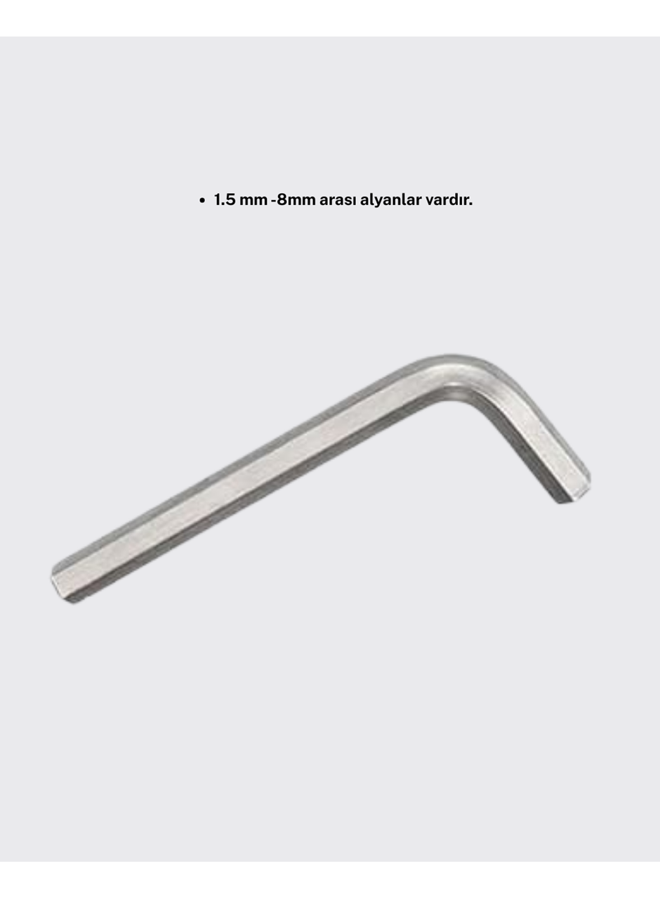 9 Parça Alyan Anahtar Seti Farklı Metrik Ölçü Pratik Taşıma