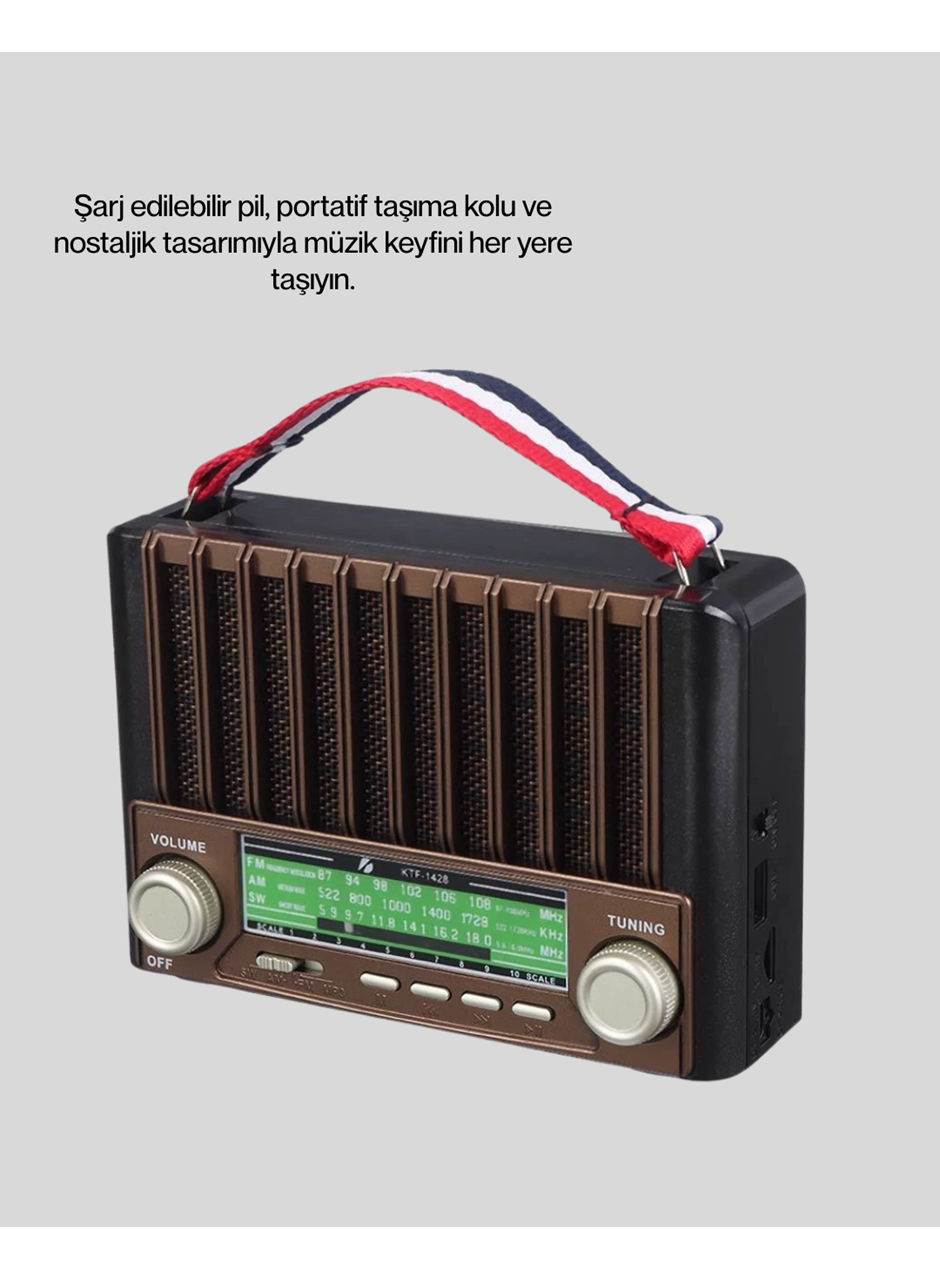 Güneş Enerjili Taşınabilir Radyo ve Bluetooth Hoparlör Çok Fonksiyonlu