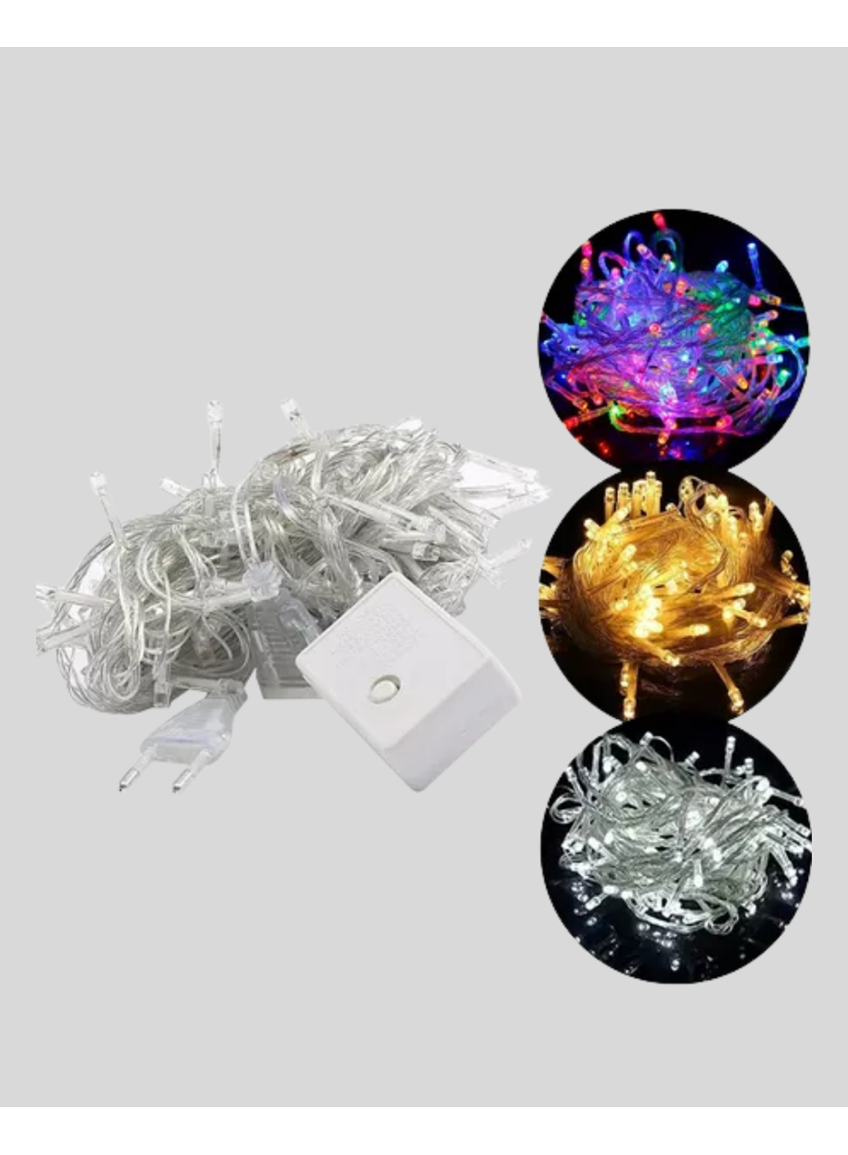 4 Metre Icicle Şelale Led Perde Işık Sarı Aydınlatma