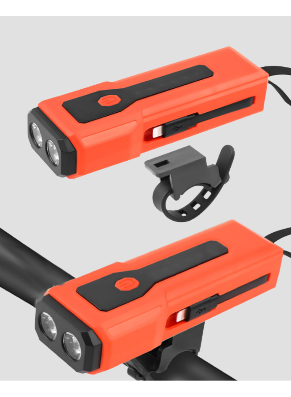 Powerbank Özellikli Bisiklet Işığı Dijital Göstergeli Led