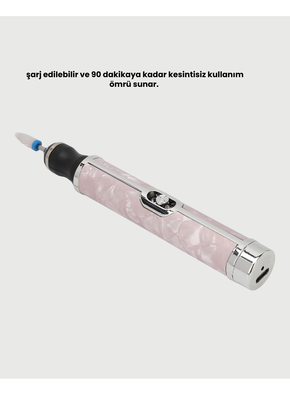 Taşınabilir Elektrikli Tırnak Törpüsü 500 mAh USB Şarjlı Manikür Cihazı