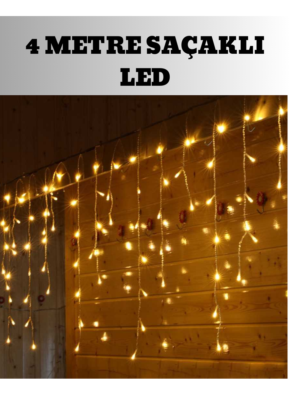 4 Metre Şelale Led Işık Perdesi Dekoratif
