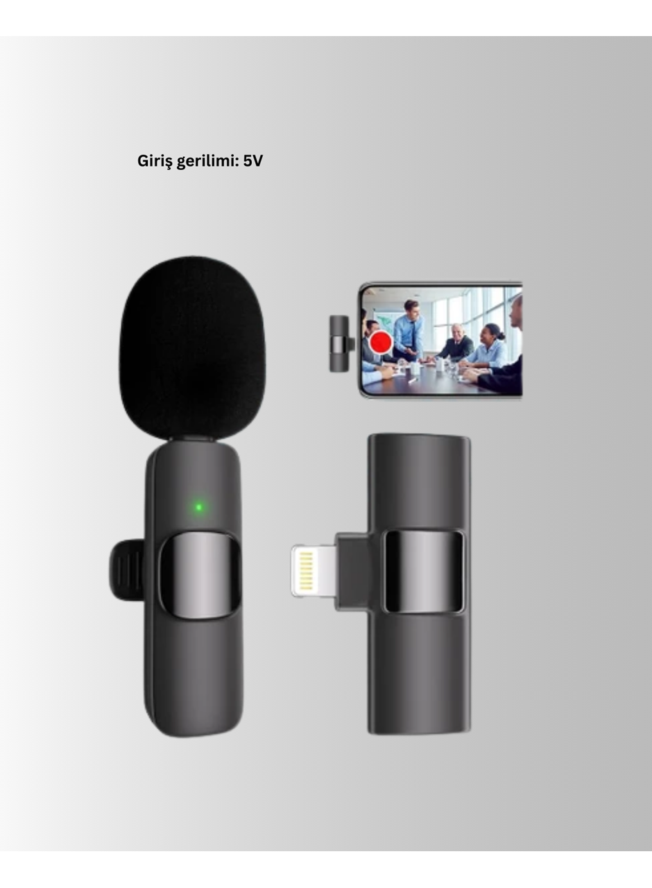 2’li Kablosuz Yaka Mikrofonu iPhone İçin Profesyonel Video Ses