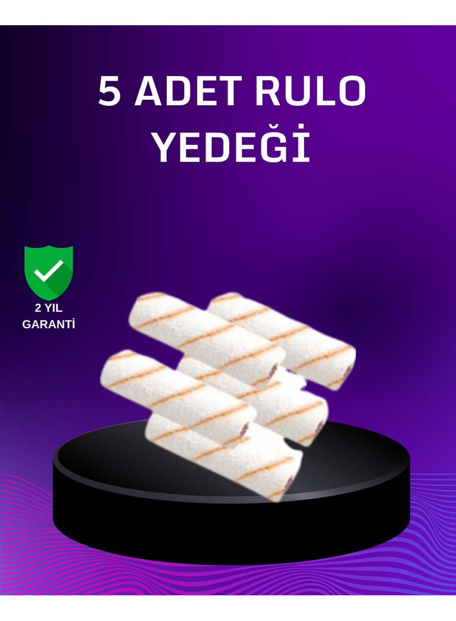 5’li Mini Rulo Boya Seti Duvar Tavan Emülsiyon Uygulama