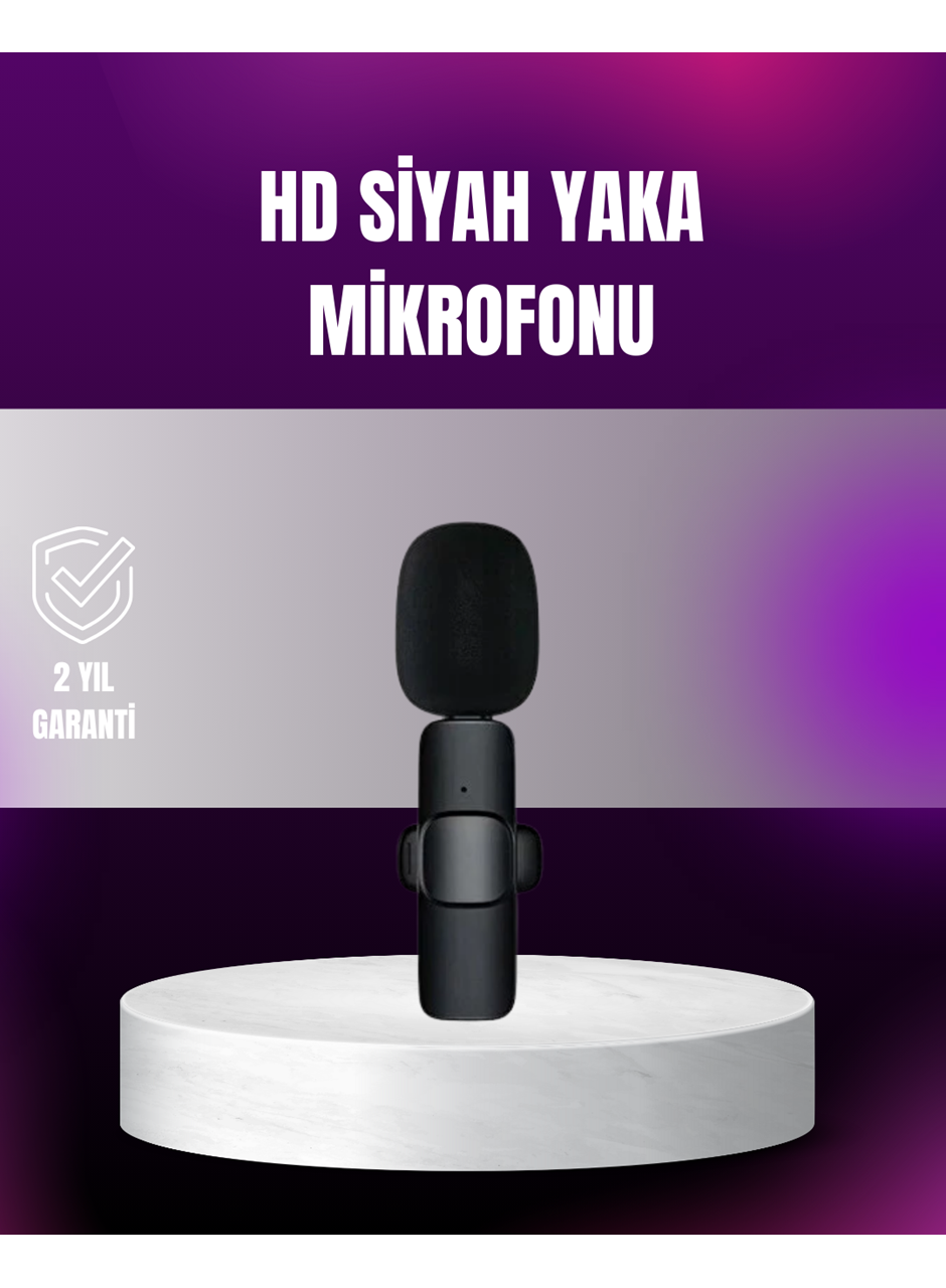 iPhone Uyumlu Çift Mikrofonlu Kablosuz Yaka Seti Profesyonel Ses