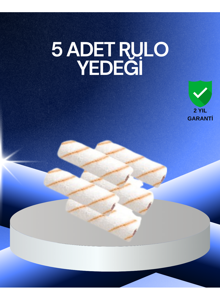 5’li Rulo Boya Seti Küçük Detay Çalışmaları İçin Uygun