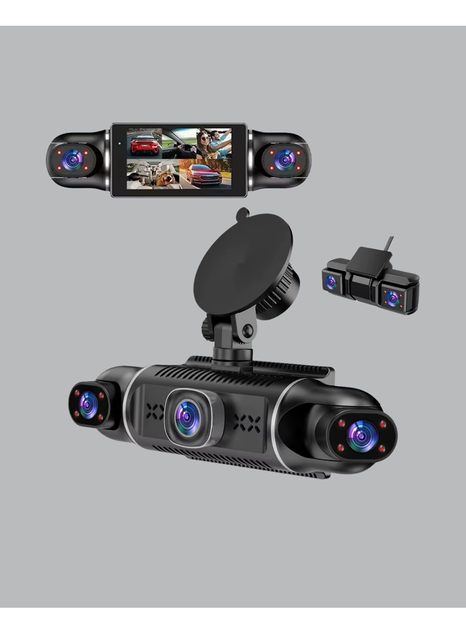 GPS’li 4 Kameralı Araç İç Dış Kayıt Sistemi 1080P WiFi Destekli