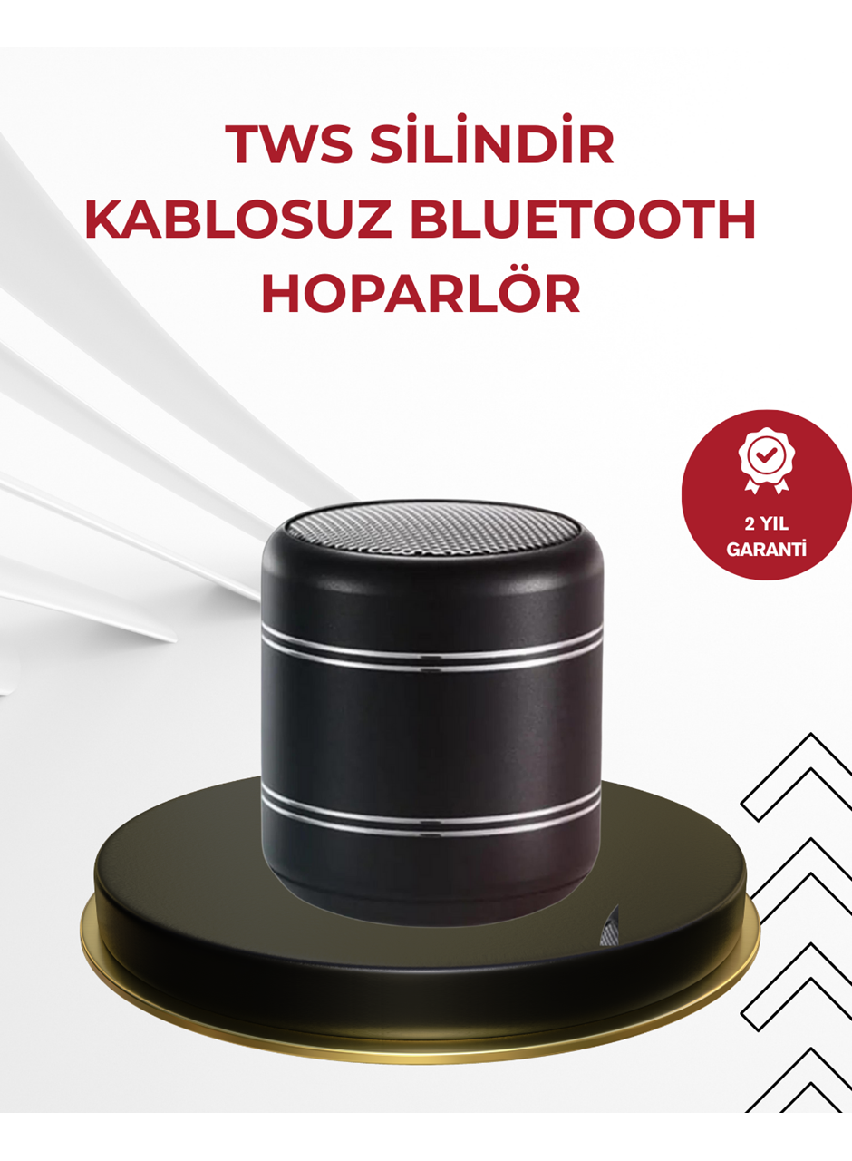 Kompakt Silindir Metal Bluetooth Hoparlör 400 mAh Uzun Pil TWS Destekli