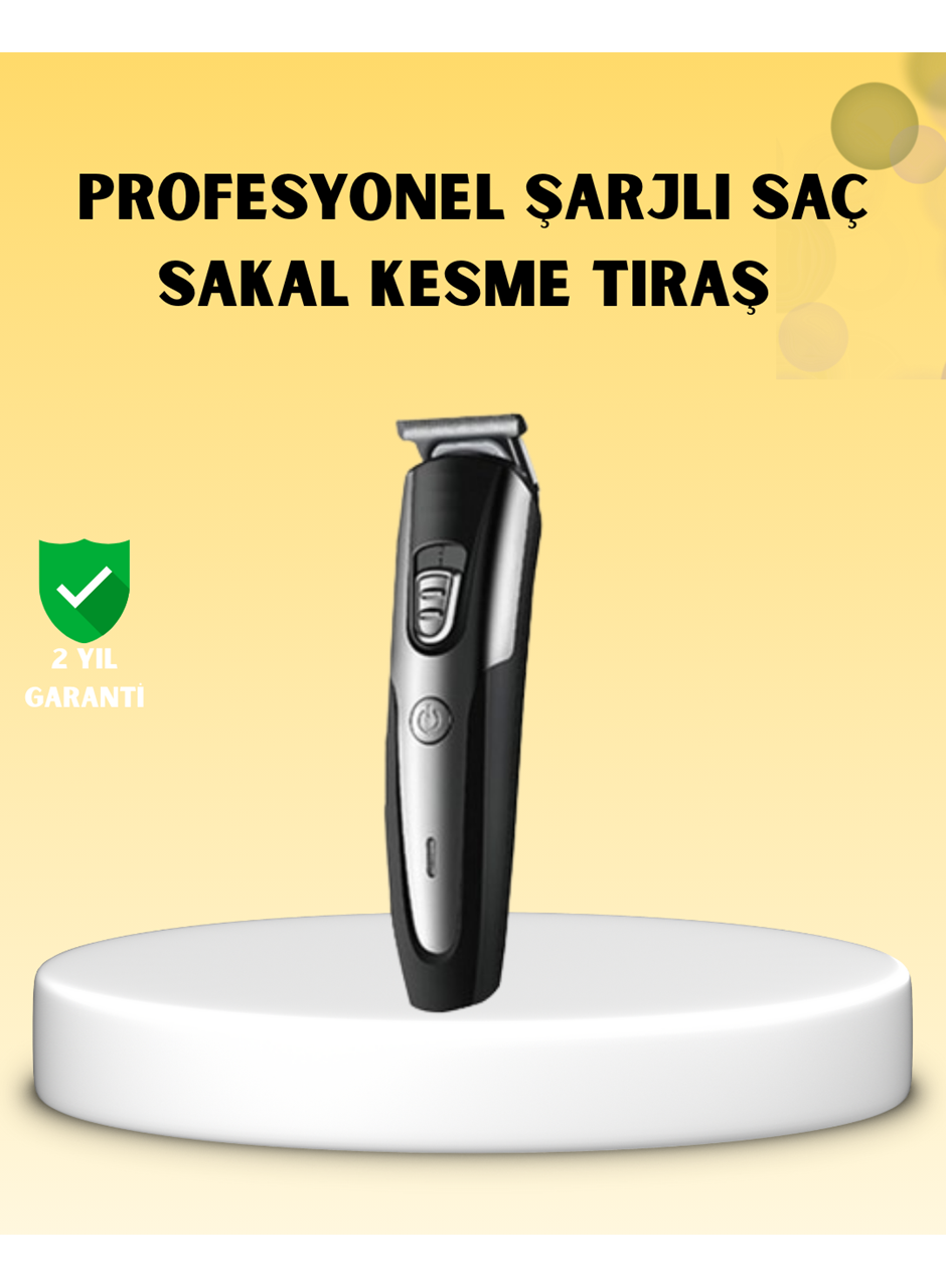 Profesyonel Saç ve Sakal Kesme Tıraş Makinesi Kablosuz Ergonomik Tasarım