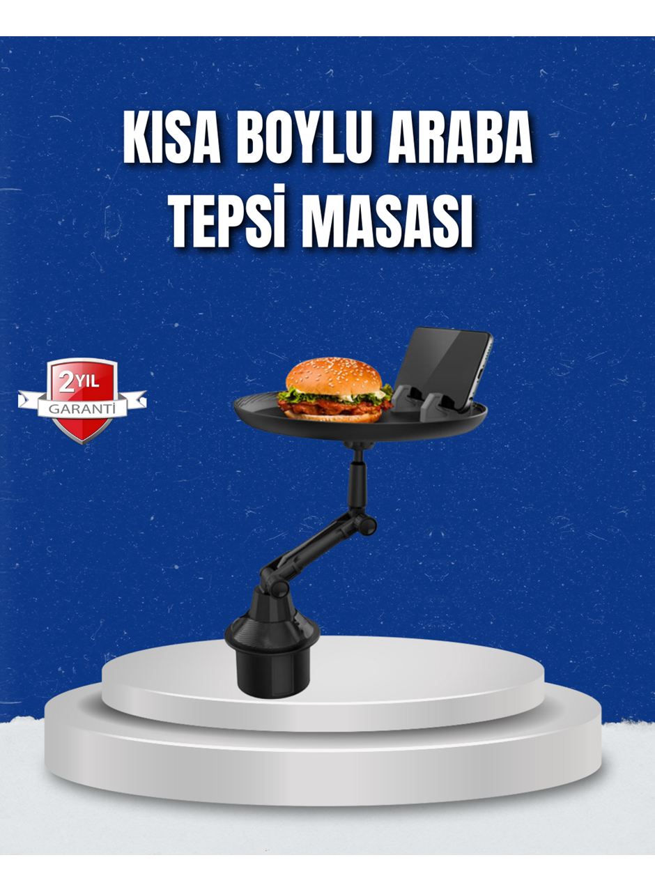 Ayarlanabilir Araç İçi Bardaklık Tepsisi 9 İnç Geniş Alan ve Telefon Standlı
