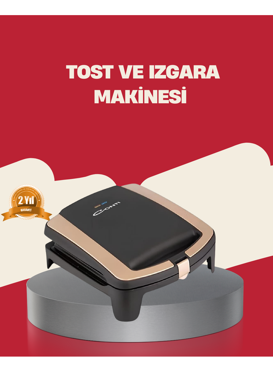 Tost Makinesi Yapışmaz Plaka 1500 Watt Güçlü Performans