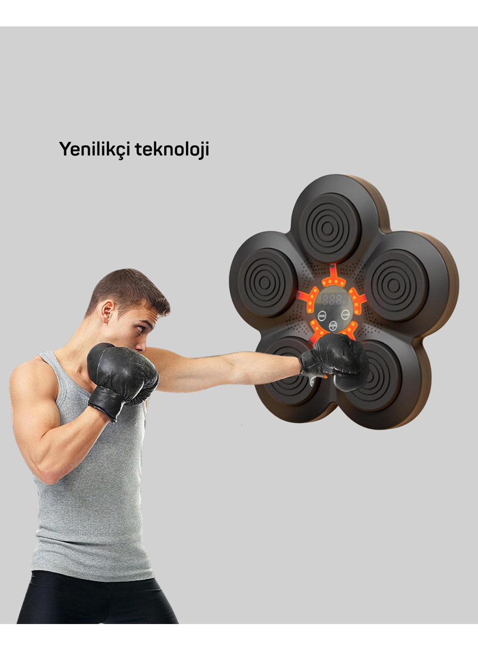 Evde Fitness İçin Akıllı Boks Makinesi Işıklı Vuruş Noktalı Bluetoothlu