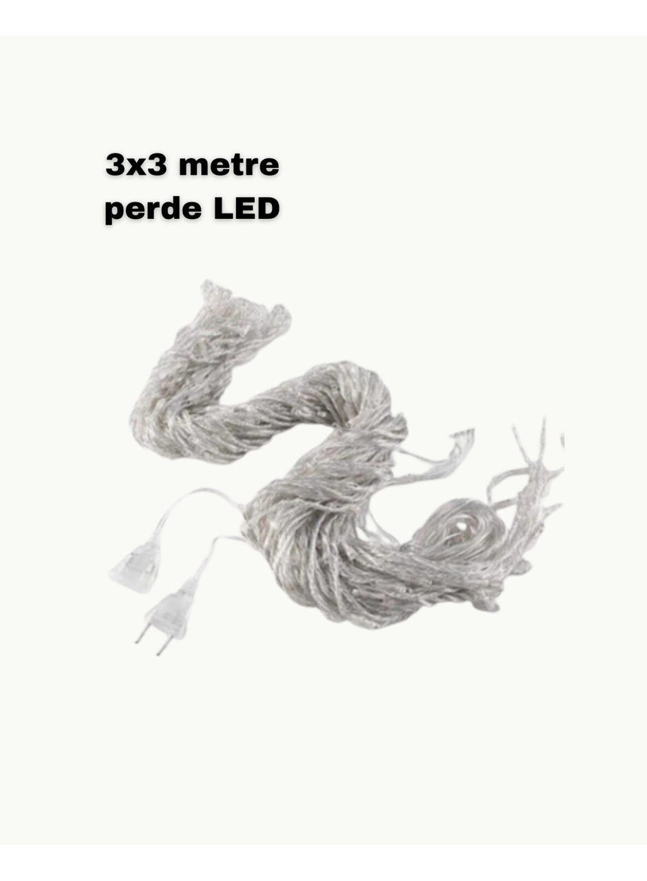 3x3 LED Işık Perdesi Şelale Model İç Dış Mekân Dekorasyonu