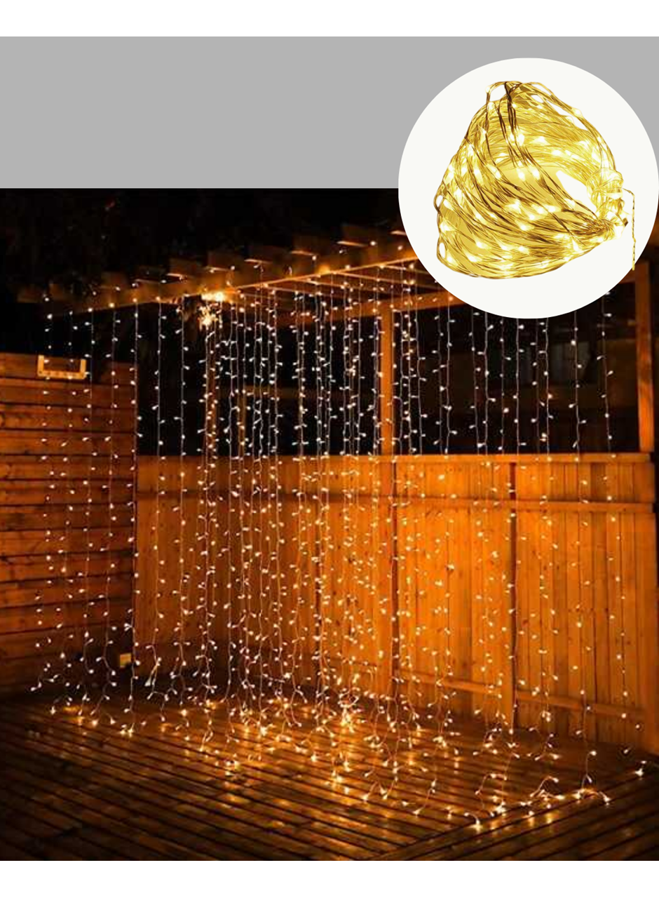 Dekoratif 3x3 LED Perde Işık Şelale Tasarım Enerji Tasarruflu