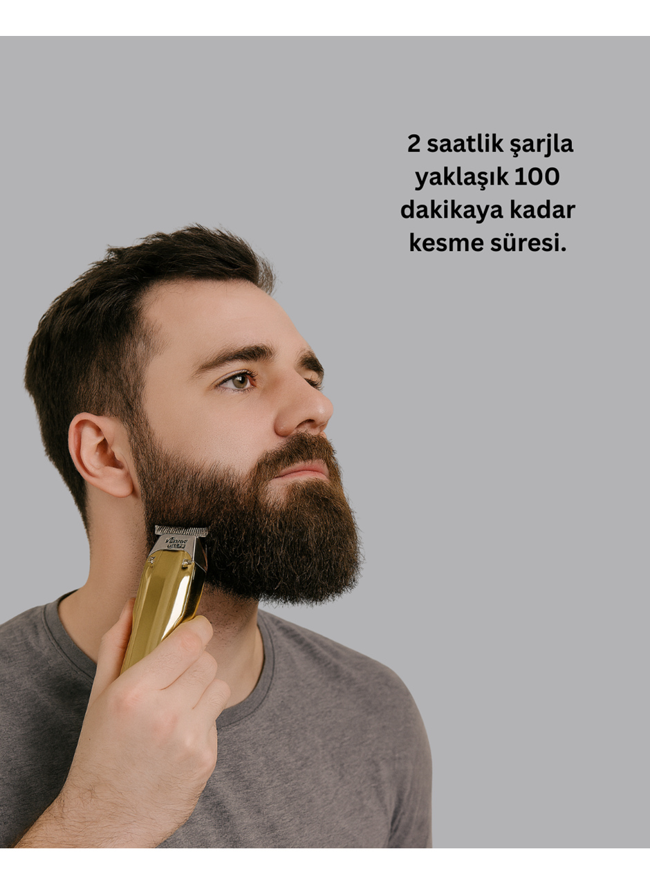 Profesyonel Saç ve Sakal Kesme Tıraş Makinesi USB Şarjlı Güçlü Motorlu